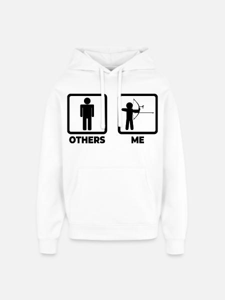 Funny archer - Oversized Unisex Hoodie by Stanley/Stella - white
