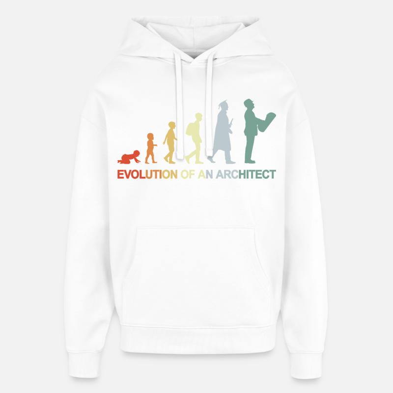 Le développement d’un architecte - Sweat à capuche unisexe Stanley/Stella Oversized - blanc