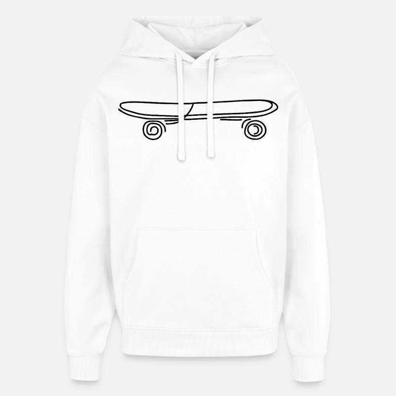 Skateboard - Sweat à capuche unisexe Stanley/Stella Oversized - blanc