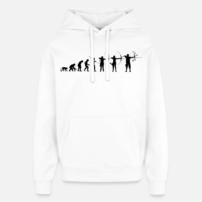 ArcheryKind_2026_Bk - Sweat à capuche unisexe Stanley/Stella Oversized - blanc