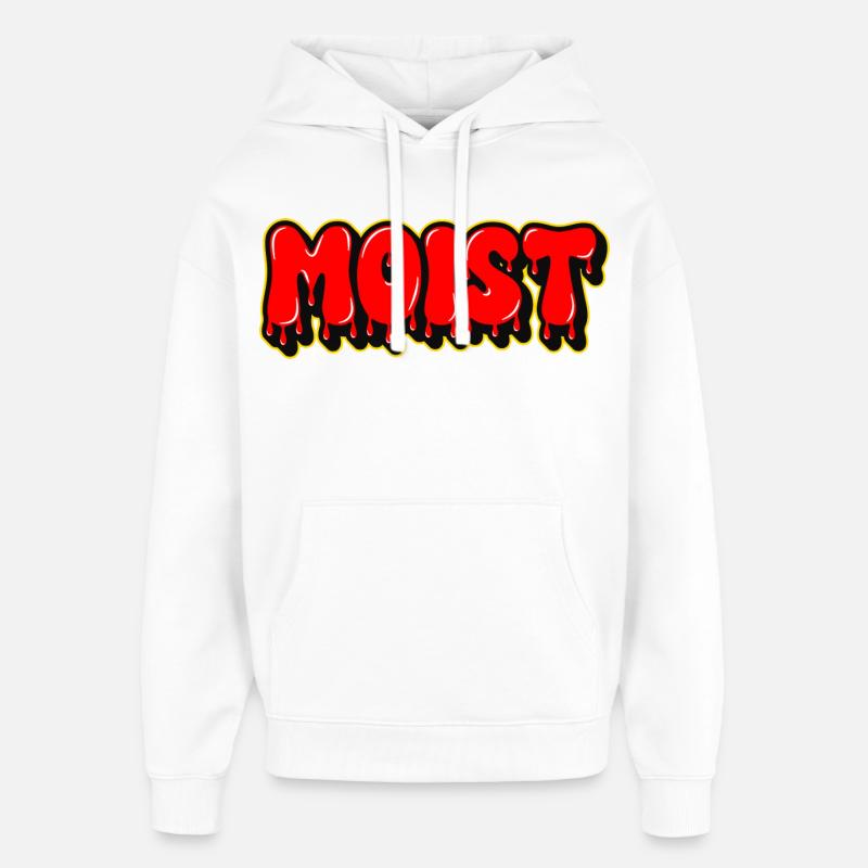 Texte de lettrage humide et épais - Sweat à capuche unisexe Stanley/Stella Oversized - blanc