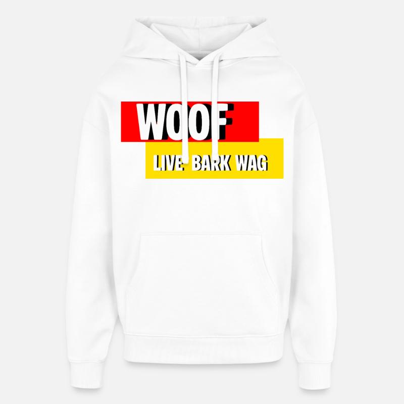 Ouaf - Sweat à capuche unisexe Stanley/Stella Oversized - blanc