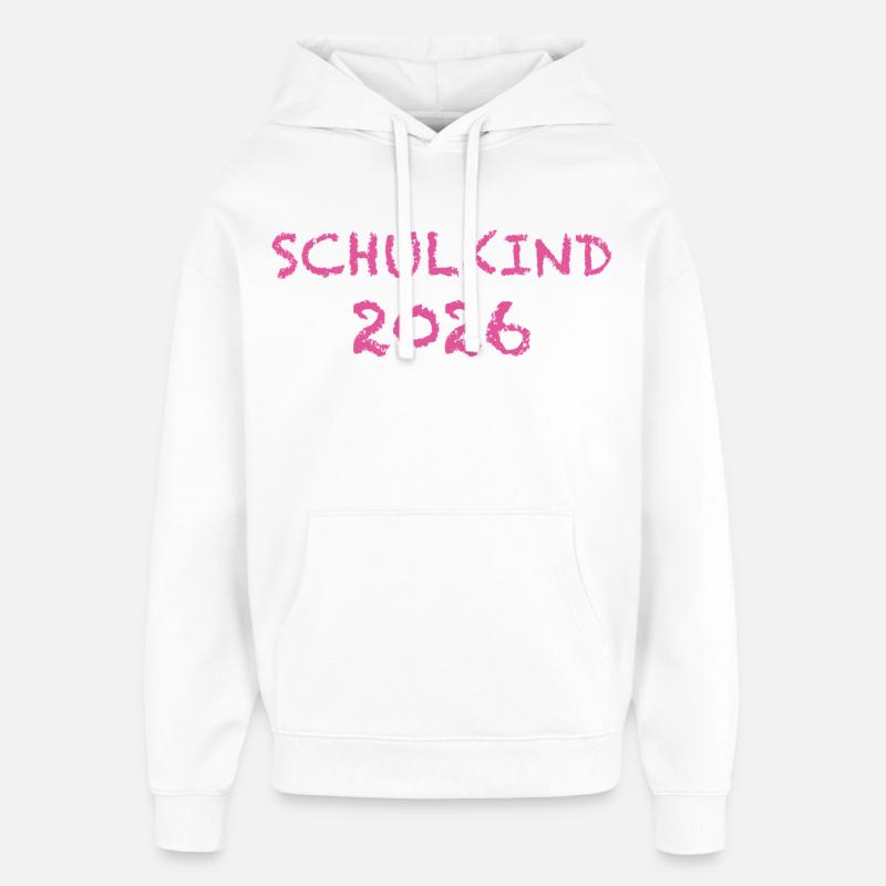Écolier 2026 - Sweat à capuche unisexe Stanley/Stella Oversized - blanc