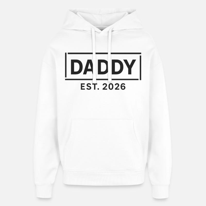 DADDY 2026 Stolzer werdender Vater - Oversized Unisex Hoodie von Stanley/Stella - Weiß