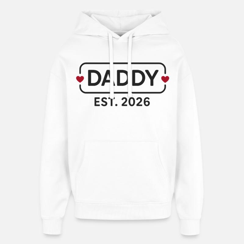 DADDY 2026 Stolzer werdender Vater - Oversized Unisex Hoodie von Stanley/Stella - Weiß