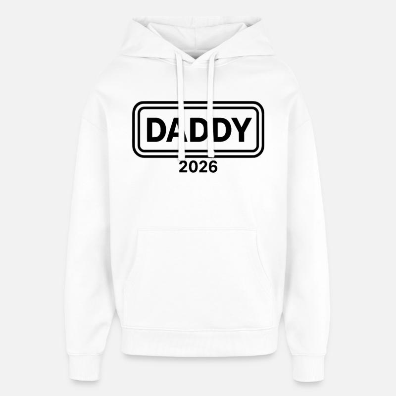DADDY 2026 Stolzer werdender Vater - Oversized Unisex Hoodie von Stanley/Stella - Weiß