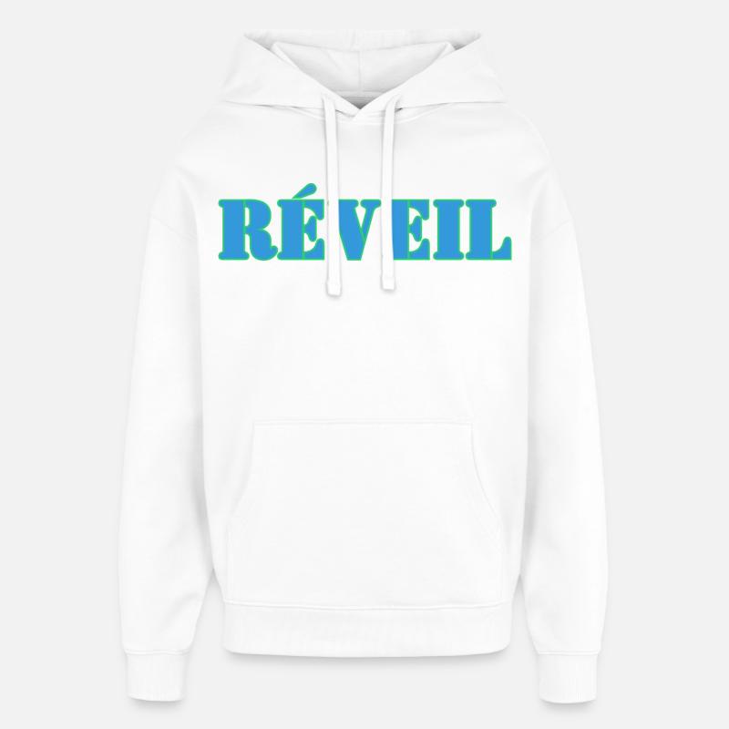 RÉVEIL - Sweat à capuche unisexe Stanley/Stella Oversized - blanc