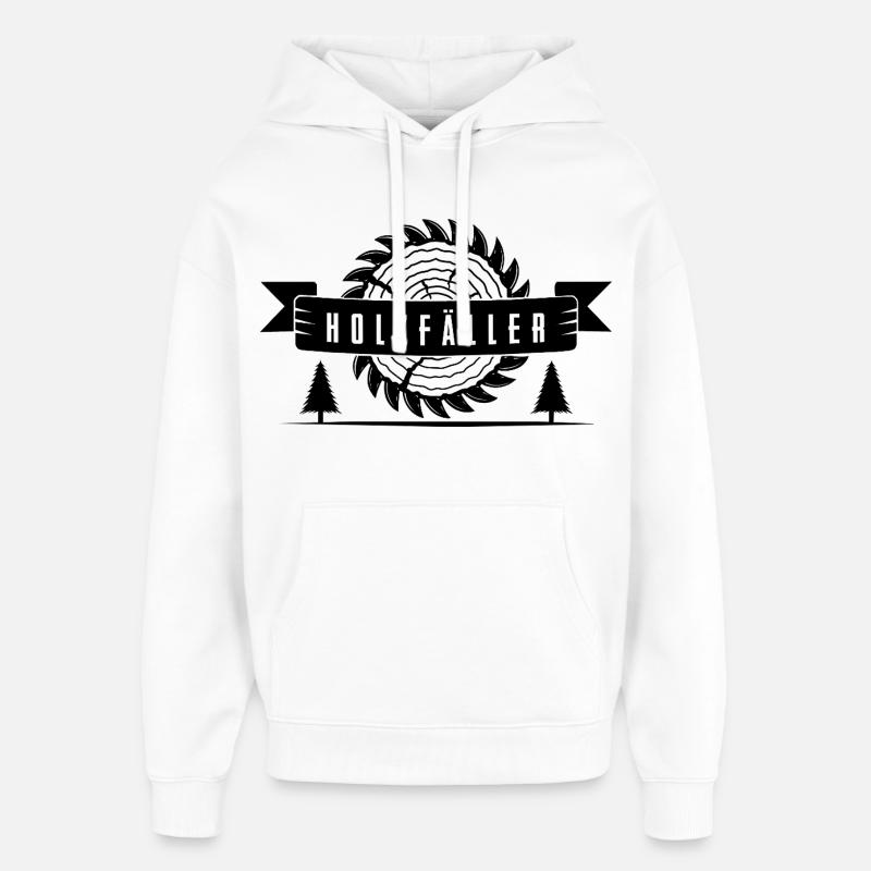 bûcheron - Sweat à capuche unisexe Stanley/Stella Oversized - blanc