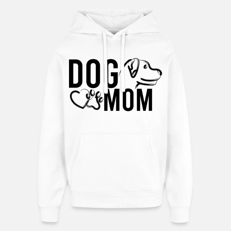 Conception de maman chien - Sweat à capuche unisexe Stanley/Stella Oversized - blanc