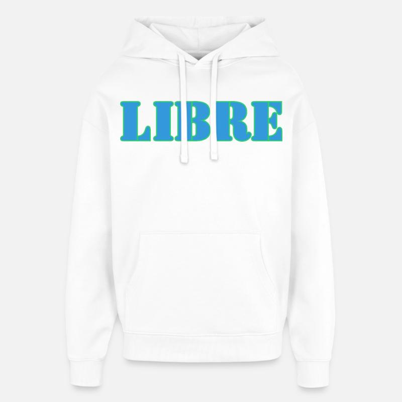 LIBRE - Sweat à capuche unisexe Stanley/Stella Oversized - blanc