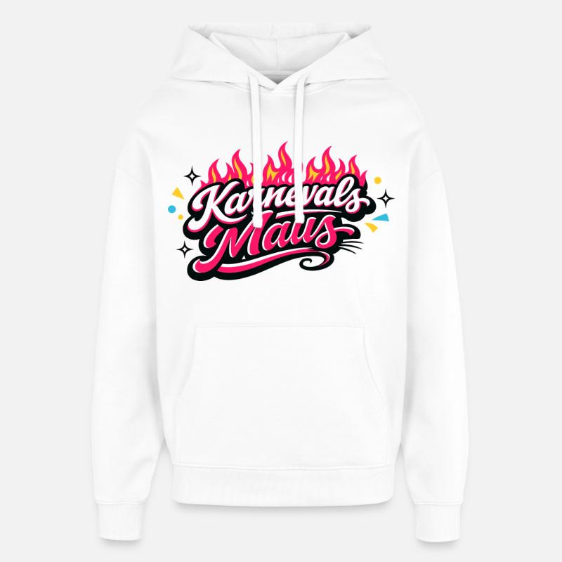 Karnevalsmaus Köln - Kölner Karneval Design - Oversized Unisex Hoodie von Stanley/Stella - Weiß
