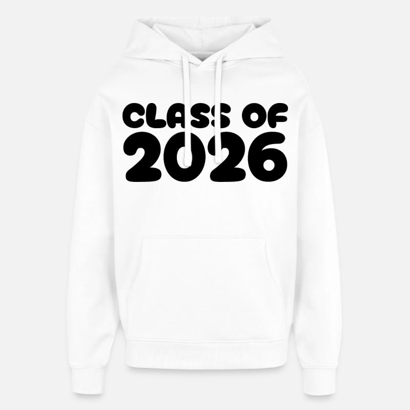 Classe de 2026 - Sweat à capuche unisexe Stanley/Stella Oversized - blanc