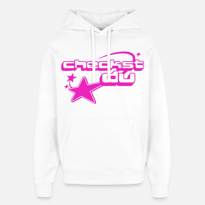 Étoile de Caisse Néon - Sweat à capuche unisexe Stanley/Stella Oversized - blanc