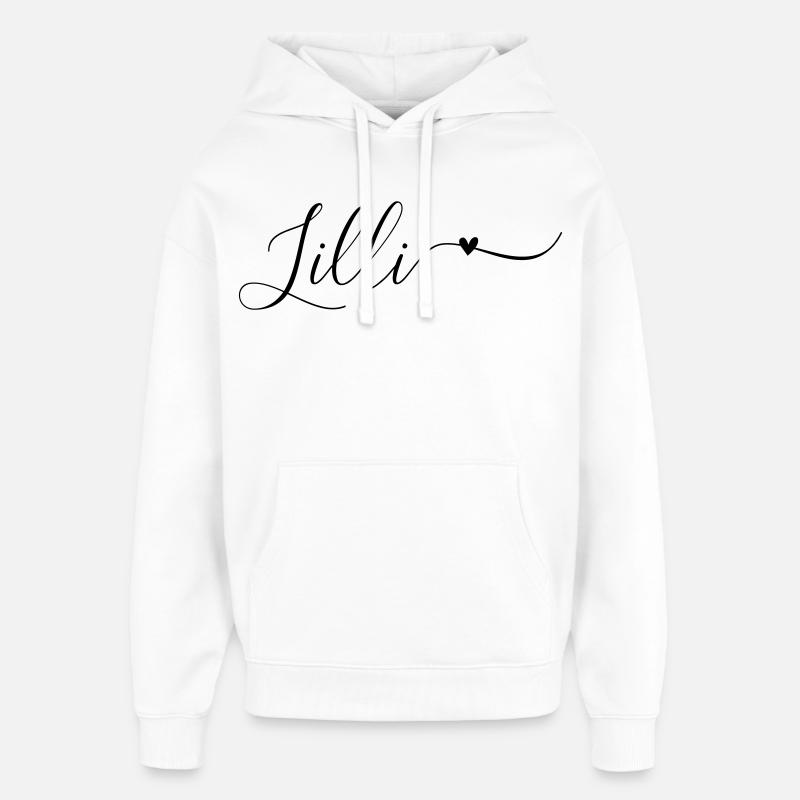 Lilli Name Vorname Dekorativ - Oversized Unisex Hoodie von Stanley/Stella - Weiß