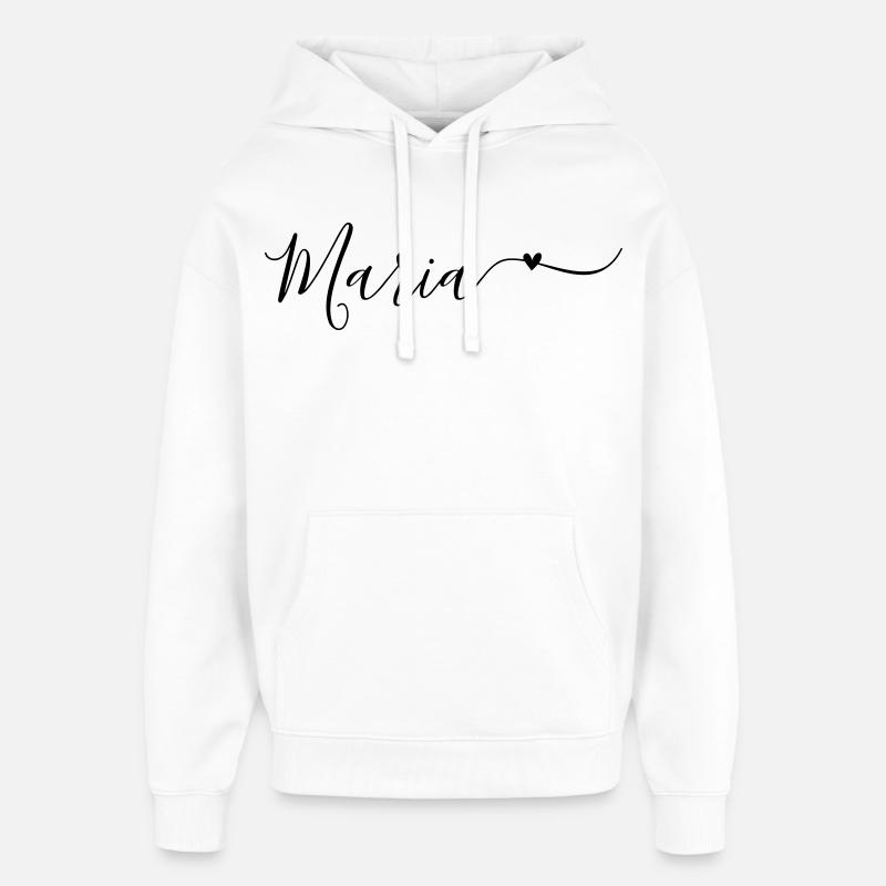 Maria Prénom Décoratif - Sweat à capuche unisexe Stanley/Stella Oversized - blanc