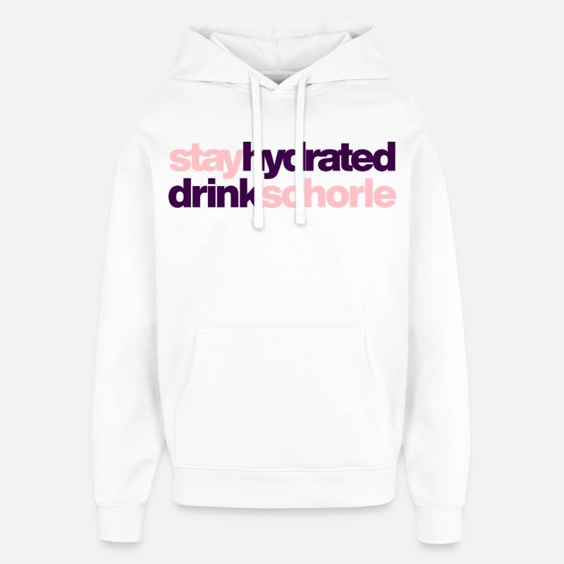 Restez hydraté - buvez du spritzer - Sweat à capuche unisexe Stanley/Stella Oversized - blanc