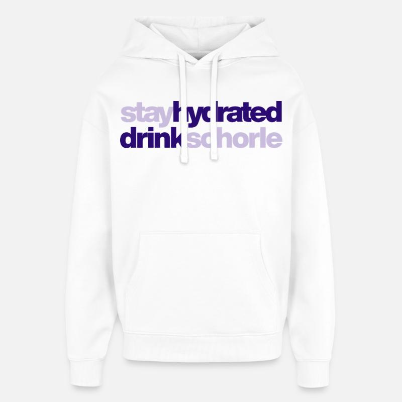 Restez hydraté - buvez du spritzer - Sweat à capuche unisexe Stanley/Stella Oversized - blanc