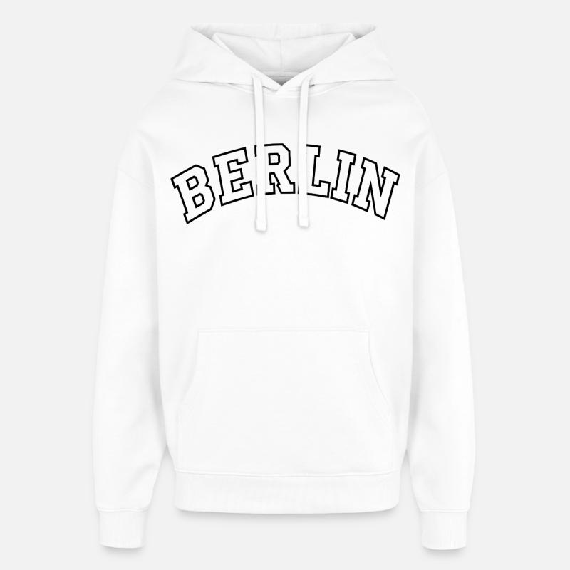 Contour de l’arc de Berlin - Sweat à capuche unisexe Stanley/Stella Oversized - blanc