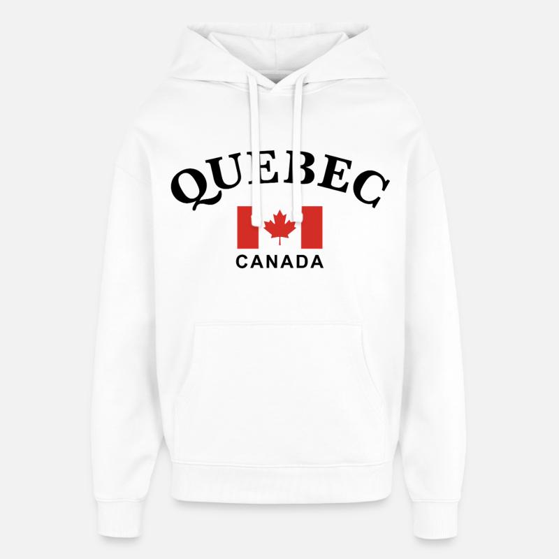 Québec, Canada - Sweat à capuche unisexe Stanley/Stella Oversized - blanc