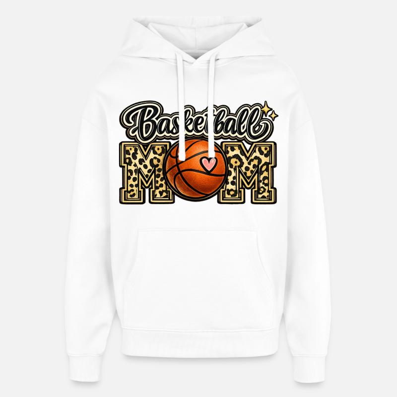 Fête des mères Basket Maman Léopard - Sweat à capuche unisexe Stanley/Stella Oversized - blanc