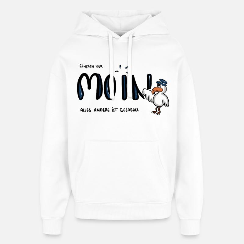 Moin Küstenseemöwe im Sailor-Style - Oversized Unisex Hoodie von Stanley/Stella - Weiß