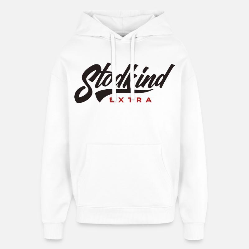 Stodkind Extra Noir - Sweat à capuche unisexe Stanley/Stella Oversized - blanc