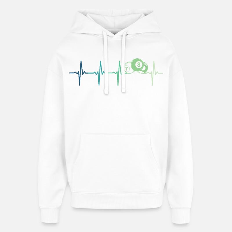 Billard boule de billard  - Sweat à capuche unisexe Stanley/Stella Oversized - blanc