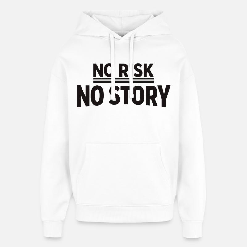AUCUN RISQUE SANS HISTOIRE Déclaration d’aventure - Sweat à capuche unisexe Stanley/Stella Oversized - blanc