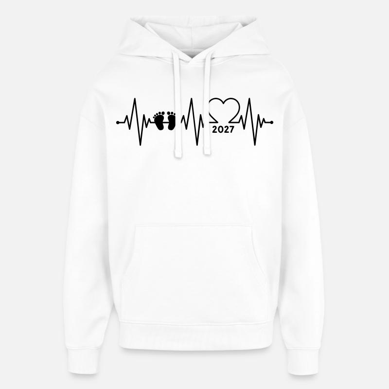 Bébé 2027 - Sweat à capuche unisexe Stanley/Stella Oversized - blanc