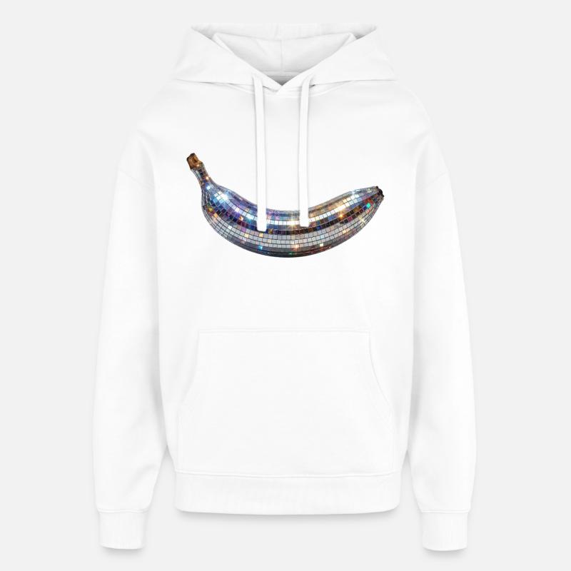 Disco Banana - Sweat à capuche unisexe Stanley/Stella Oversized - blanc