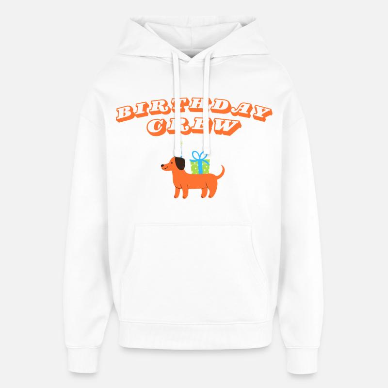 Happy Birthday - Oversized Unisex Hoodie by Stanley/Stella - white