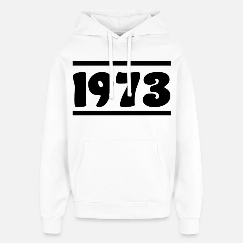 1973 Anniversaire 1973 - Sweat à capuche unisexe Stanley/Stella Oversized - blanc