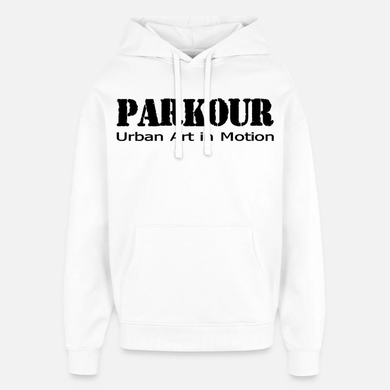 Parkour - Sweat à capuche unisexe Stanley/Stella Oversized - blanc