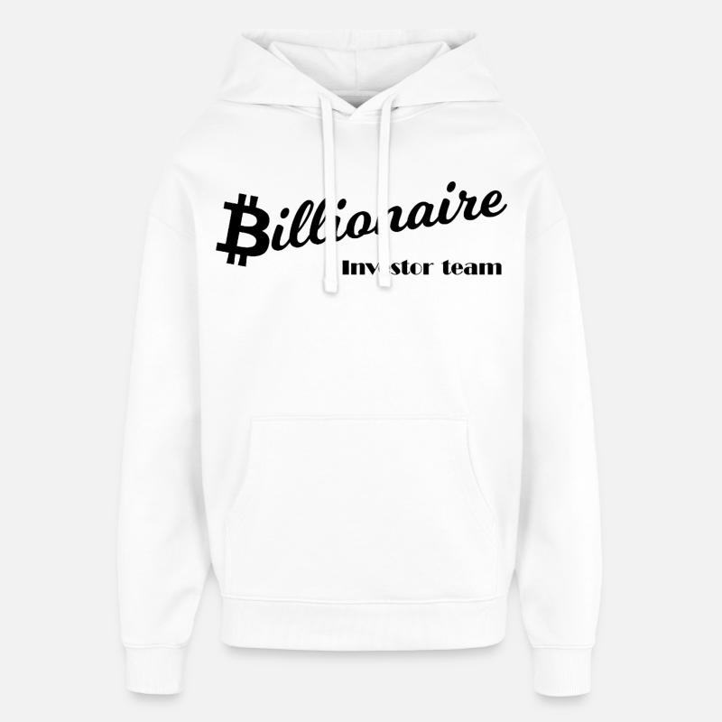 Bitcoin Silhouette Noir - Sweat à capuche unisexe Stanley/Stella Oversized - blanc