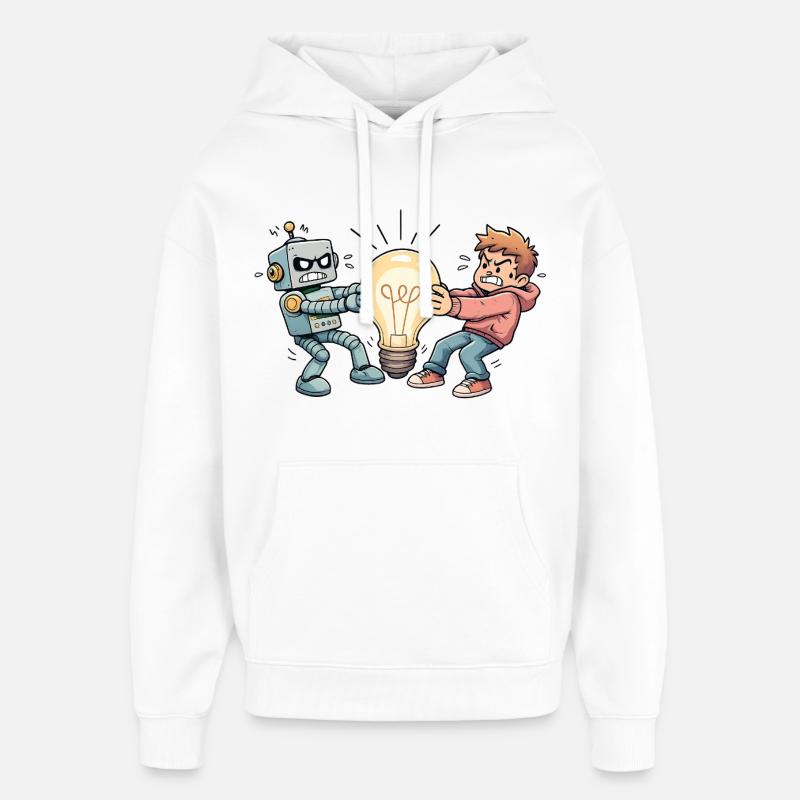 WhosIdea - Sweat à capuche unisexe Stanley/Stella Oversized - blanc