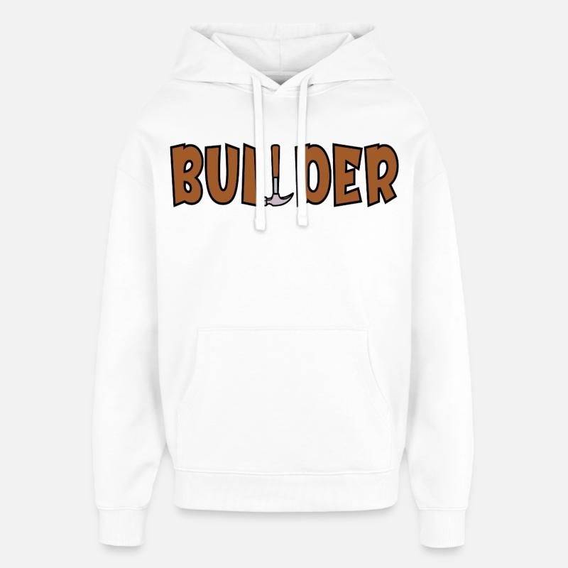 Artisan Papa Bâtisseur - Sweat à capuche unisexe Stanley/Stella Oversized - blanc