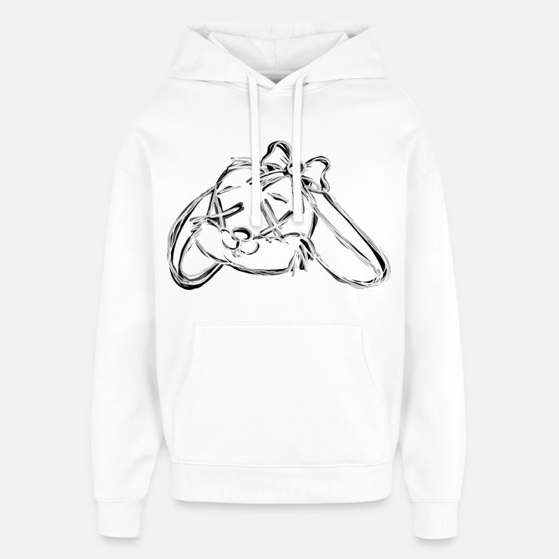Dead Bunny Grey - Sweat à capuche unisexe Stanley/Stella Oversized - blanc