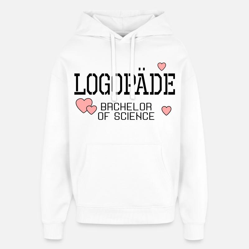 Logopäde Bachelor-Studium Logopädie - Oversized Unisex Hoodie von Stanley/Stella - Weiß