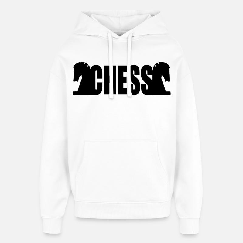 Échecs - Sweat à capuche unisexe Stanley/Stella Oversized - blanc