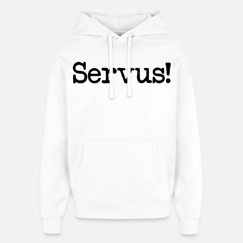 Bonjour! - Sweat à capuche unisexe Stanley/Stella Oversized - blanc