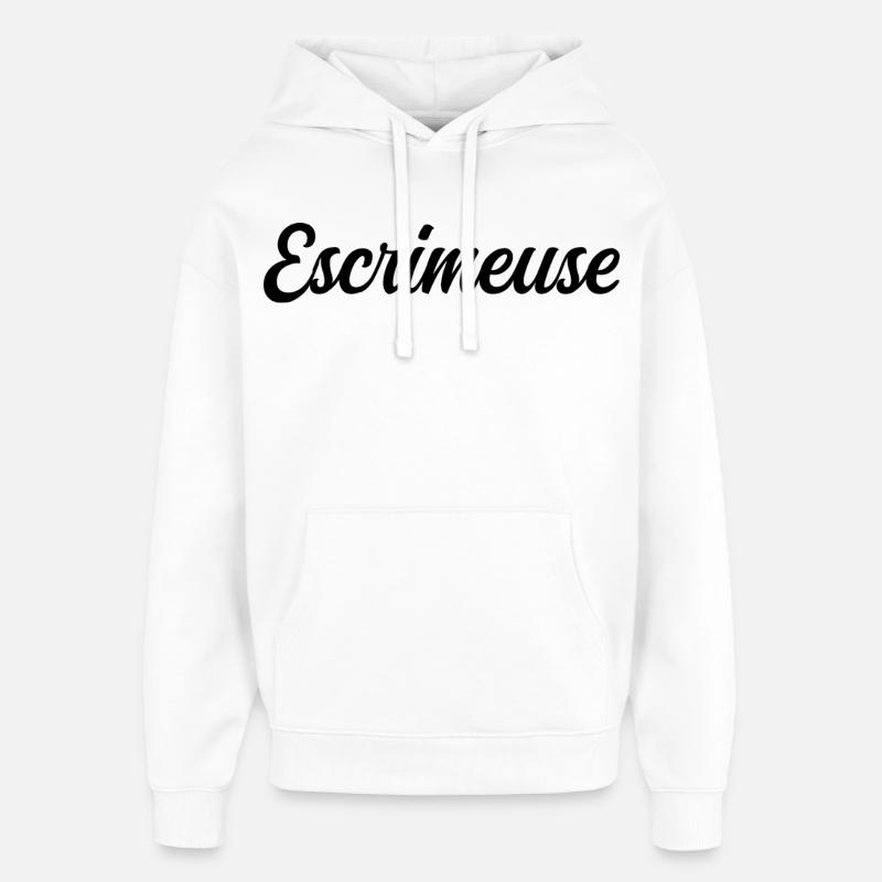 Escrimeuse  - Sweat à capuche unisexe Stanley/Stella Oversized - blanc