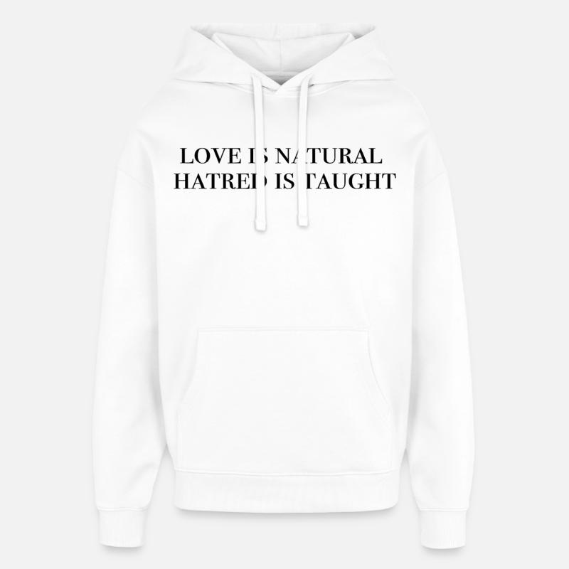 Liebe ist angeboren - Mindset - Sweat à capuche unisexe Stanley/Stella Oversized - blanc