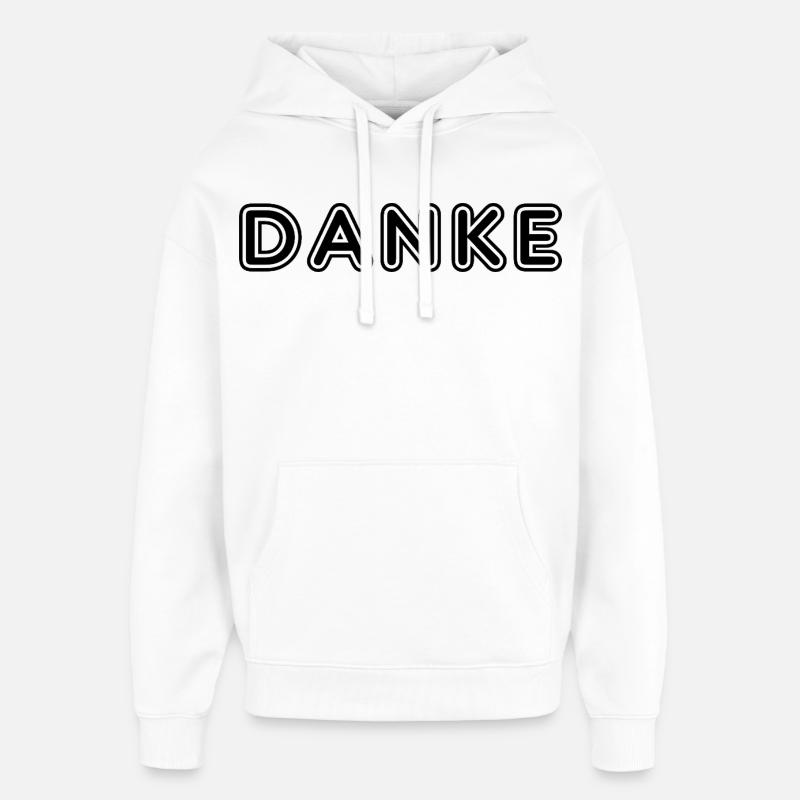 Merci - Sweat à capuche unisexe Stanley/Stella Oversized - blanc