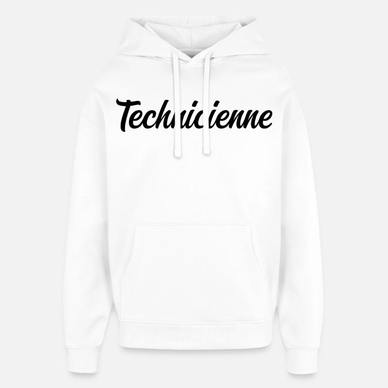 Technicienne Spécialisée Maintenance Réparation Pr - Sweat à capuche unisexe Stanley/Stella Oversized - blanc