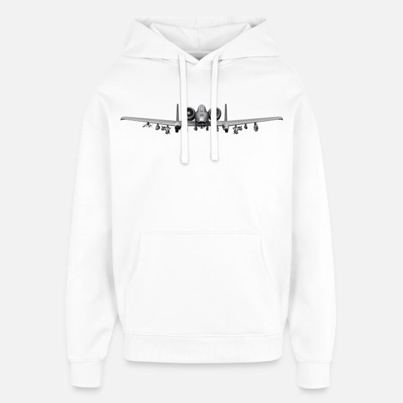 avion de chasse A-10 - Sweat à capuche unisexe Stanley/Stella Oversized - blanc