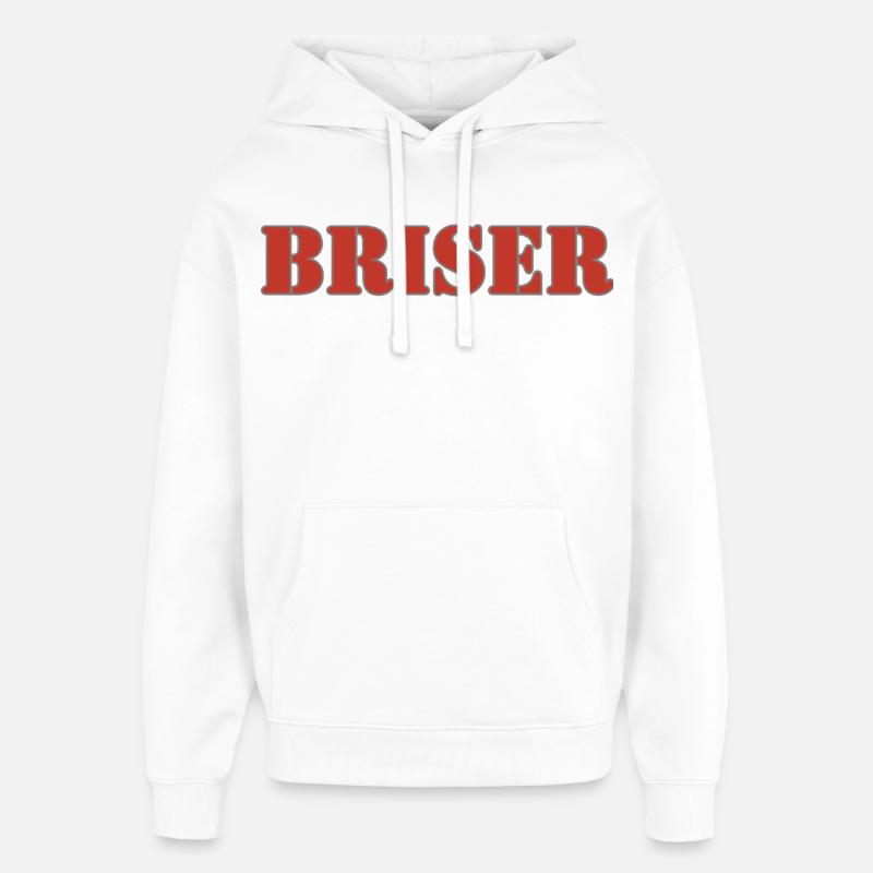 BRISER - Sweat à capuche unisexe Stanley/Stella Oversized - blanc