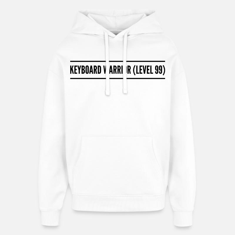 keyboard warrior ( level 99 ) - Sweat à capuche unisexe Stanley/Stella Oversized - blanc
