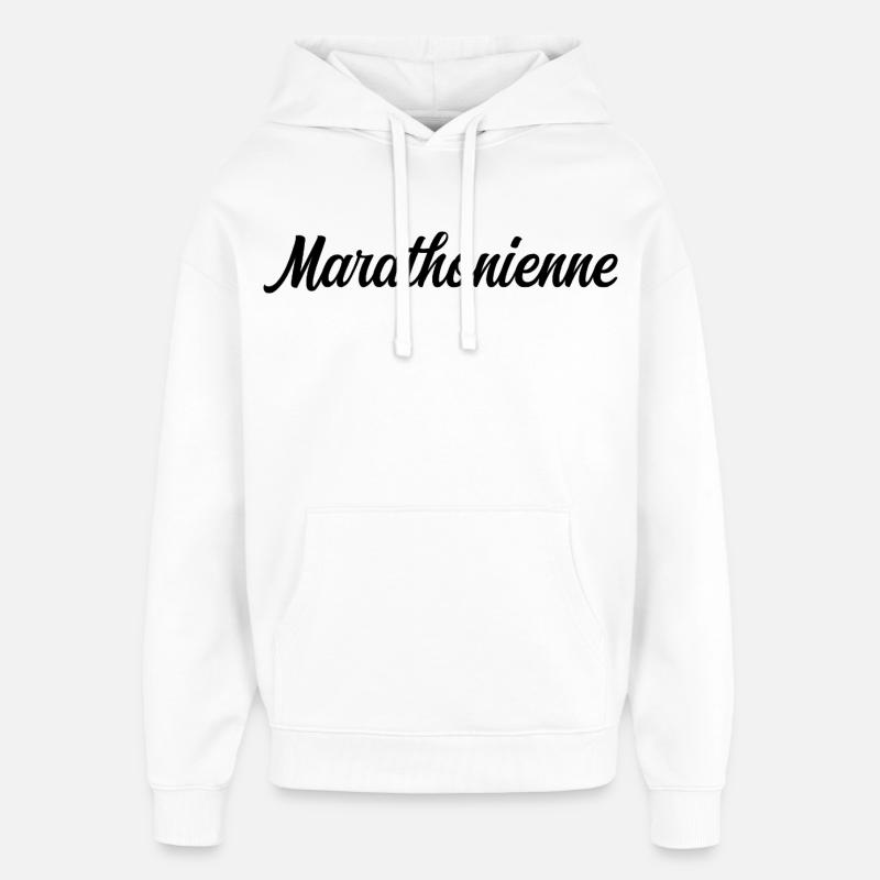 Marathonienne - Sweat à capuche unisexe Stanley/Stella Oversized - blanc