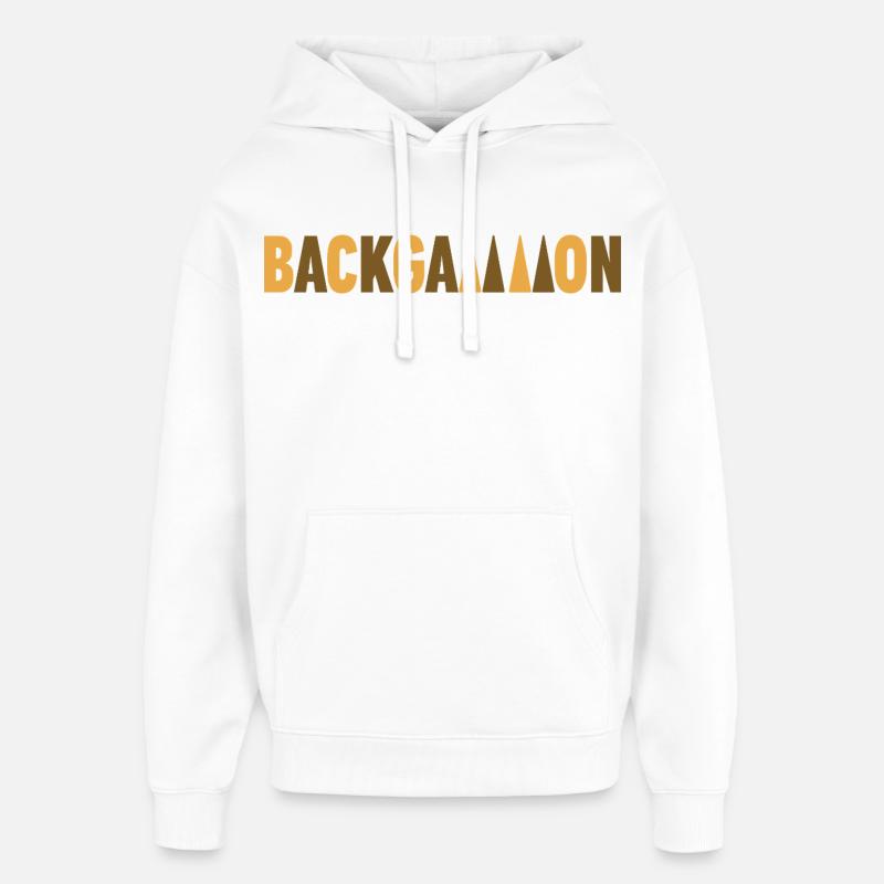 backgammon - Sweat à capuche unisexe Stanley/Stella Oversized - blanc