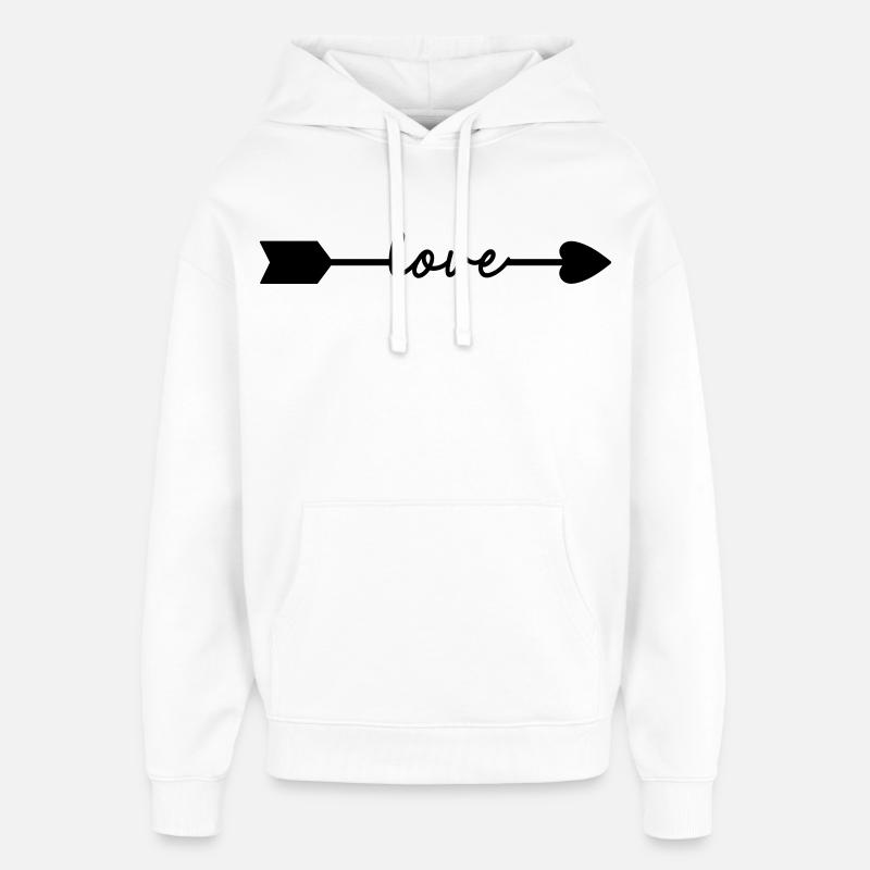 Love - Sweat à capuche unisexe Stanley/Stella Oversized - blanc